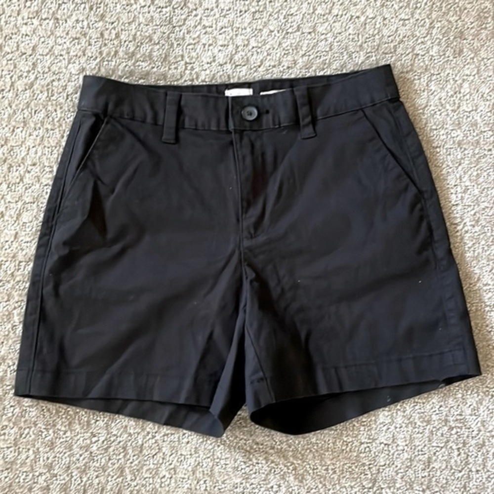 A New Day Black Flat Front Chino Style Shorts